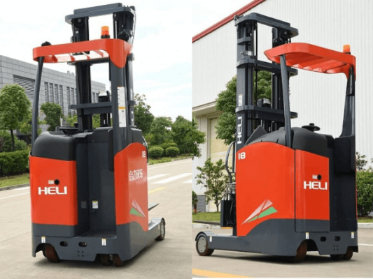 Xe được sử dụng trong các nhà kho có lối đi hẹp và kệ hàng cao