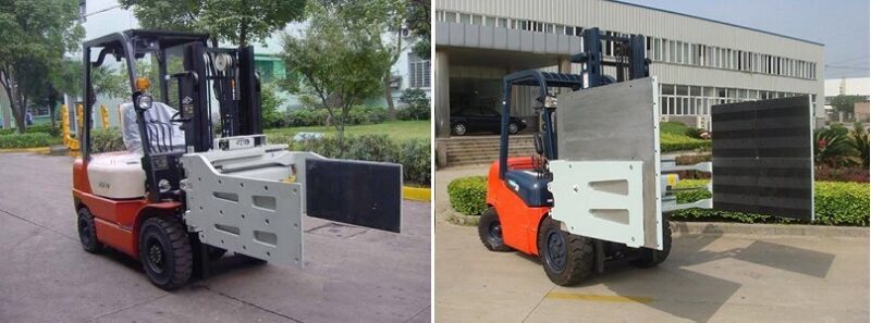 Xe nâng kẹp vuông đa năng kẹp nhiều loại hàng hóa khác nhau