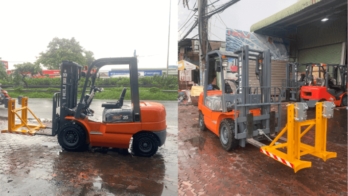 Xe nâng kẹp phuy loại cơ khí