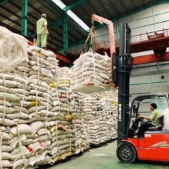 Xe nâng điện Heli lắp cẩu
